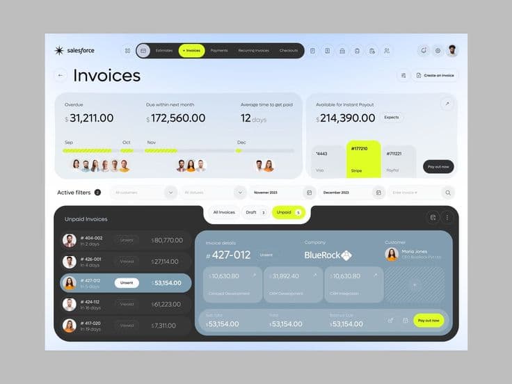 Lumino CRM - Real-time Sales Dashboard screenshot